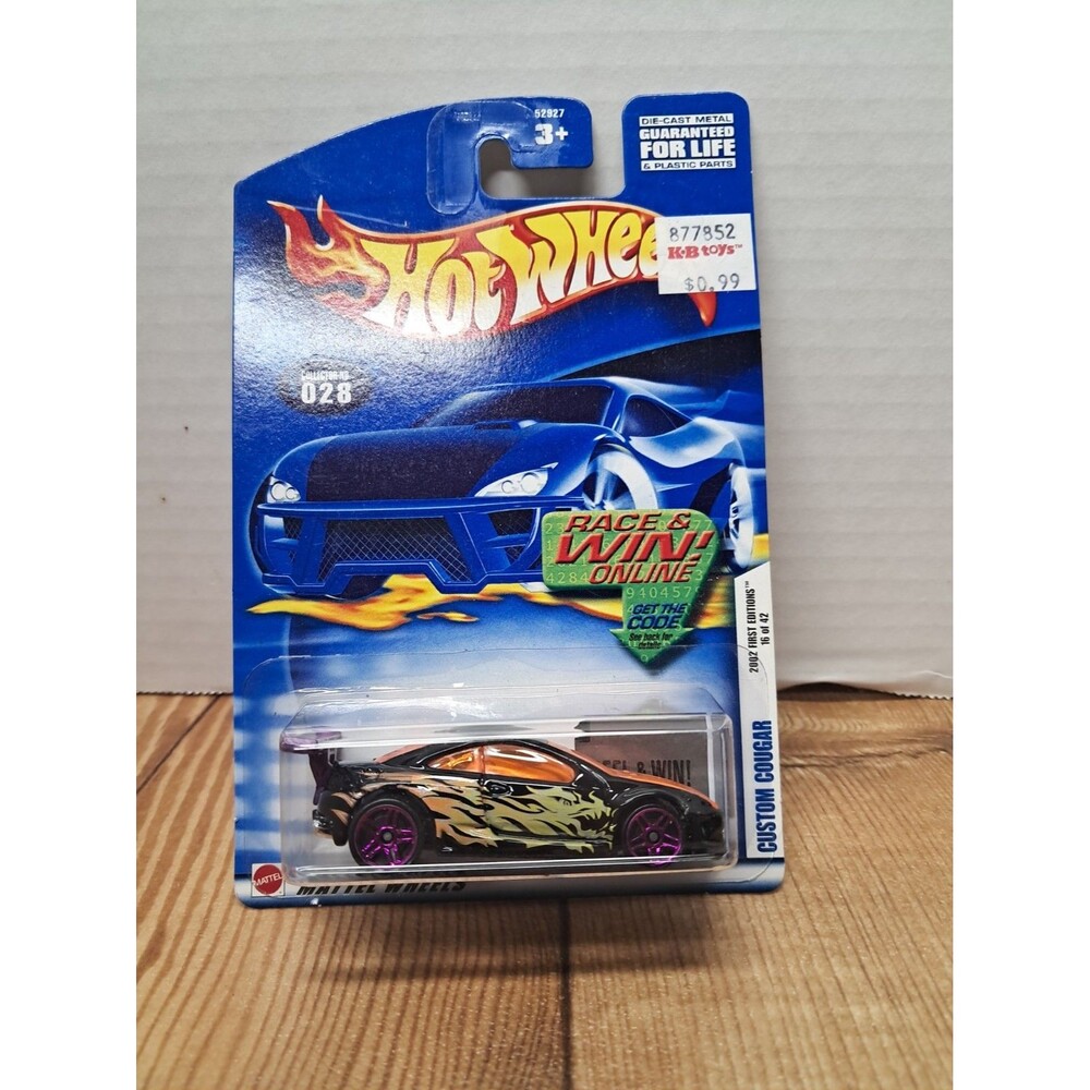 Mattel HOT WHEELS 2002 First Editions CUSTOM COUGAR 52927 UNOPENED #028